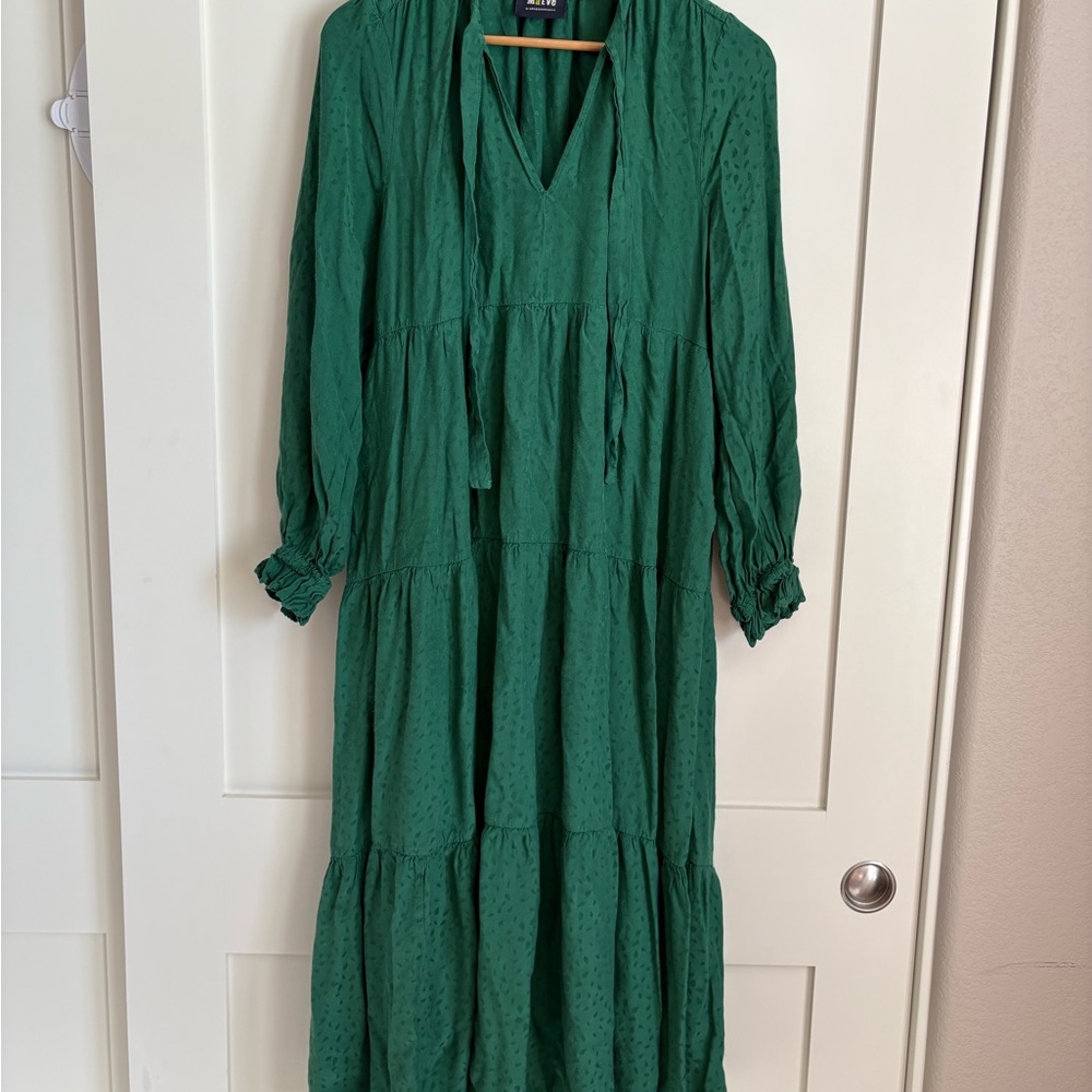 Maeve Forest Green Long Sleeve Dress